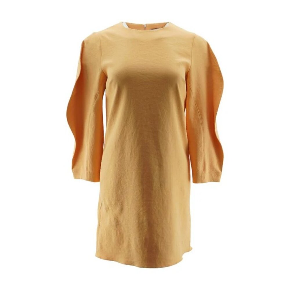 Tibi Chalky Drape Origami Dress Orange
